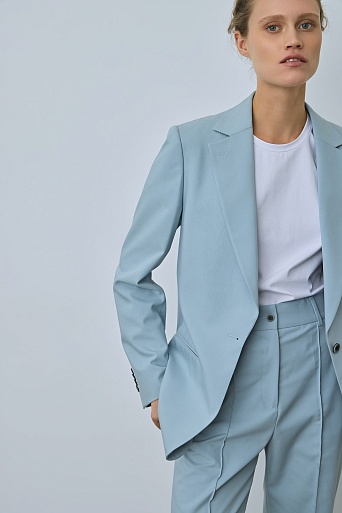 Жакет на одной пуговице, пыльный голубой MILA