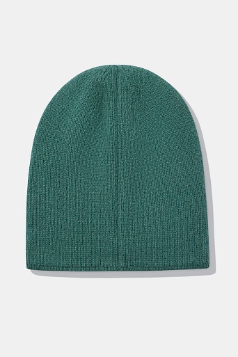 Шапка бини с ангорой, цвет морской волны