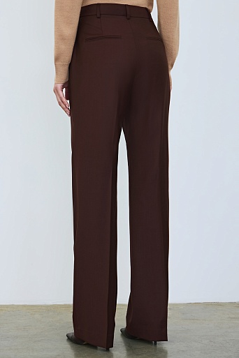 Прямые брюки со стрелками, шоколадные ANNIKA