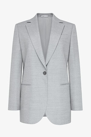 Серый пиджак в синюю клетку SMOKING II