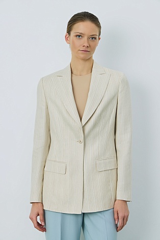 Удлиненный пиджак с высокой шлицей, светло-бежевый FLORENCE