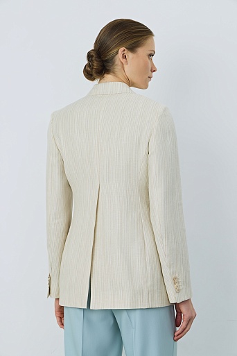 Удлиненный пиджак с высокой шлицей, светло-бежевый FLORENCE