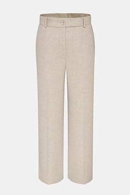 Прямые брюки со стрелками, цвет бежевый меланж MARIA