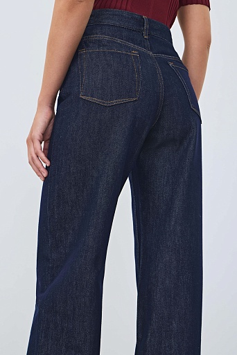 Джинсы клеш, темно-синие