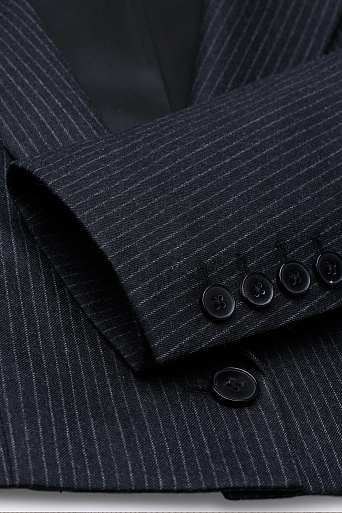 Укороченный жакет в тонкую полоску, черный GEORGINA