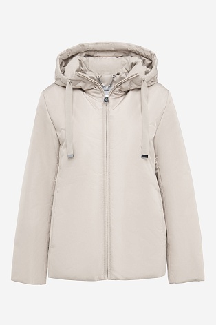 Куртка на молнии, светло-бежевая