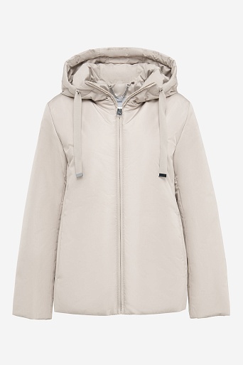 Куртка на молнии, светло-бежевая