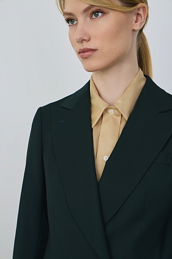 Однотонный пиджак, изумрудный INGRID