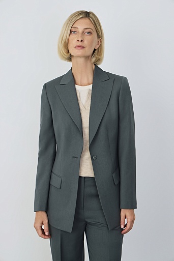 Приталенный жакет, серо-зеленый FLORENCE
