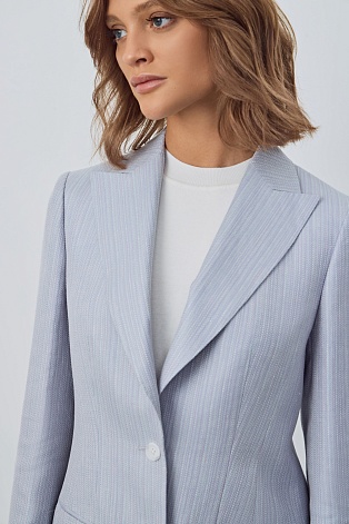 Удлиненный жакет с высокой шлицей, серый с розовым FLORENCE