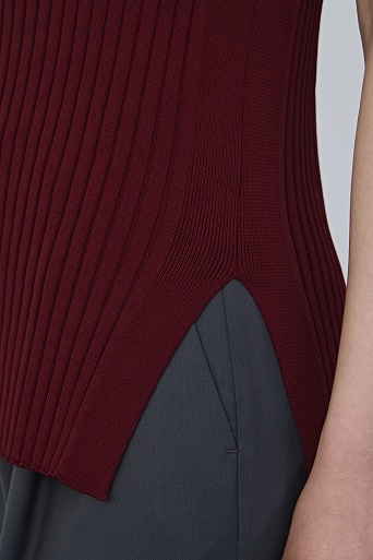 Поло из вискозы, бордовое