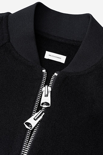 Бомбер из шерсти, черный