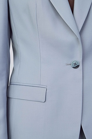 Пиджак на одной пуговице, серо-голубой MIRA