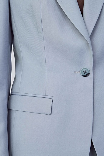 Пиджак на одной пуговице, серо-голубой MIRA