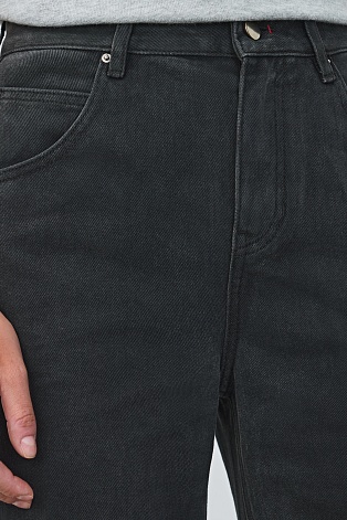 Свободные прямые джинсы, черные