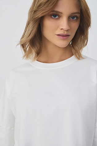 Футболка оверсайз, молочная