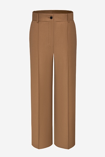 Зауженные костюмные брюки со стрелками, карамельные TYRA