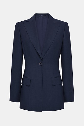 Приталенный жакет с высокой шлицей, темно-синий FLORENCE