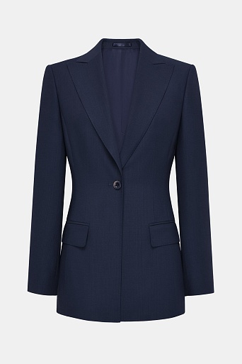 Приталенный жакет с высокой шлицей, темно-синий FLORENCE