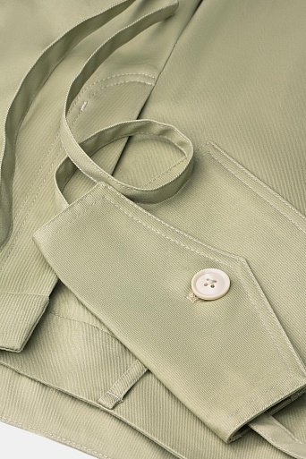 Прямые хлопковые брюки, фисташковые