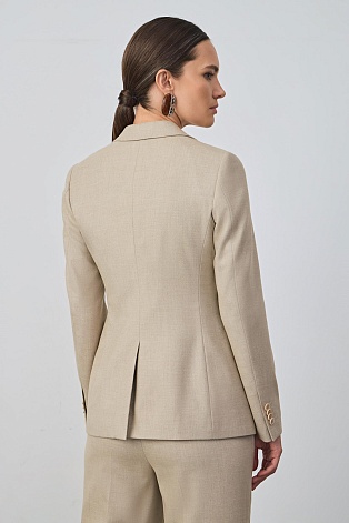 Жакет на одной пуговице, цвет бежевый меланж MIRA