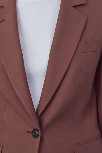 Приталенный жакет на одной пуговице, темно-розовый KARLA