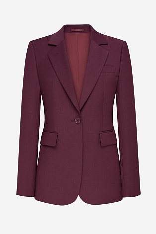 Приталенный жакет, бордовый K