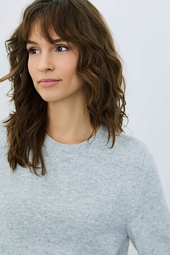 Джемпер с коротким рукавом, светло-серый