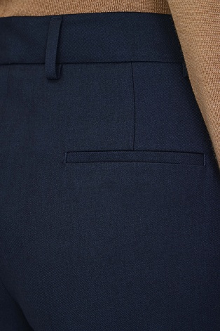 Прямые брюки со стрелками, темно-синие