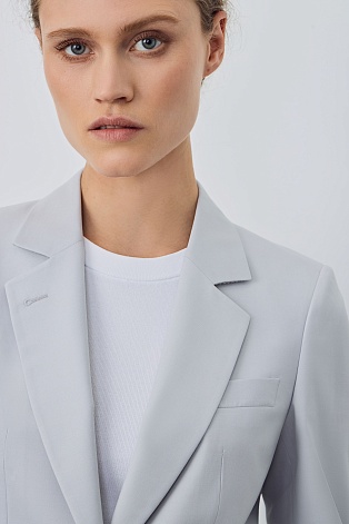 Пиджак на одной пуговице, светло-серый KARLA