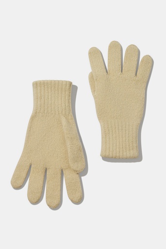 Перчатки с ангорой, кремовые 