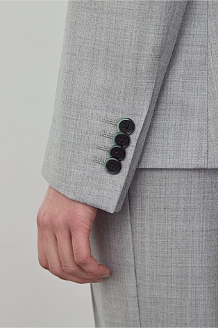 Жакет на одной пуговице, цвет светло-серый K