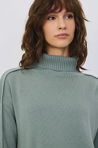 Свитер с кашемиром, цвет шалфей