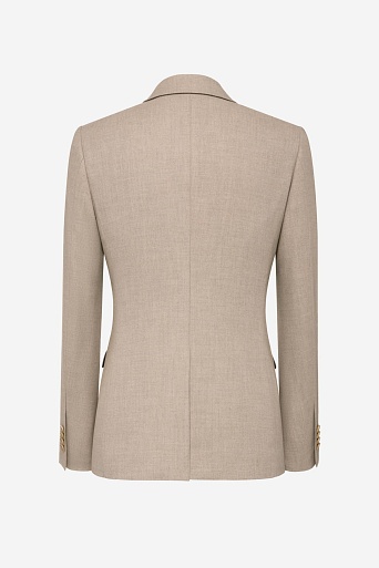 Жакет на одной пуговице, цвет бежевый меланж MIRA