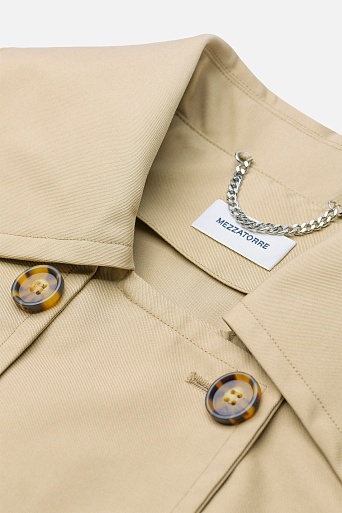 Укороченный тренч песочного цвета