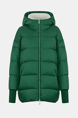Изумрудный пуховик оверсайз