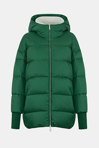 Изумрудный пуховик оверсайз
