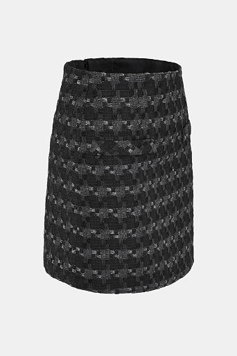 Мини-юбка, черная с узором LESLIE