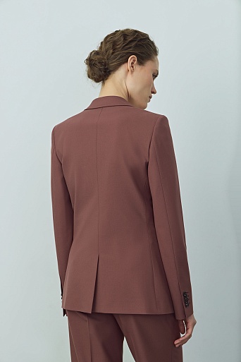 Приталенный жакет на одной пуговице, темно-розовый KARLA