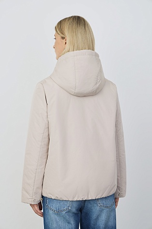Куртка на молнии, светло-бежевая