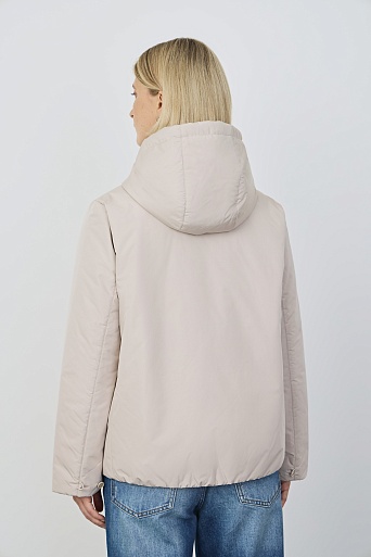 Куртка на молнии, светло-бежевая