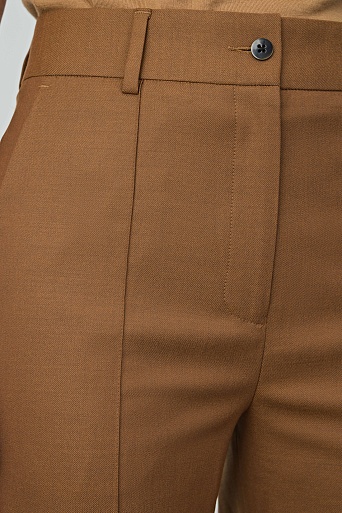 Прямые брюки со стрелками, цвет светлый шоколад TYRA