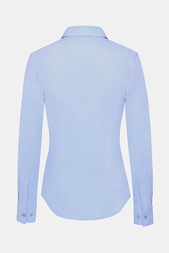 Голубая блуза в рубашечном стиле