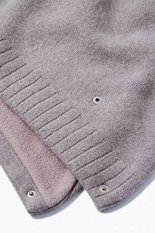 Капор с ангорой, лавандовый