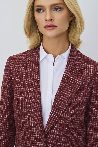 Удлиненный жакет в белую клетку GABRIELLA