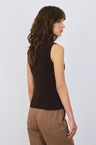 Топ без рукавов, шоколадный