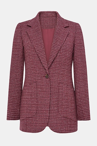 Удлиненный жакет в белую клетку GABRIELLA