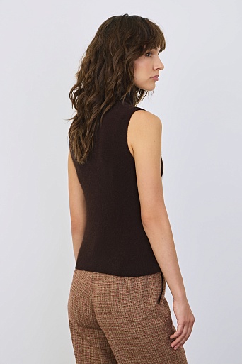 Топ без рукавов, шоколадный