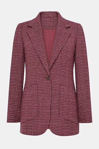 Удлиненный жакет в белую клетку GABRIELLA