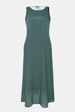 Платье-сарафан А-силуэта, цвет полынь